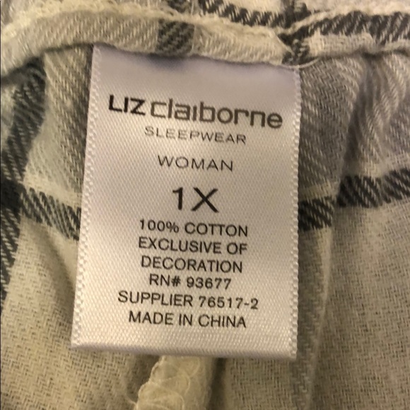 New Womens Plus Size Flannel PJ Pants Gray Plaid - Picture 4 of 13